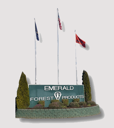 Emerald Forest Products Entrance Sign